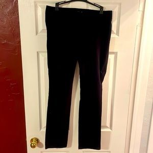 Black velvet pants
